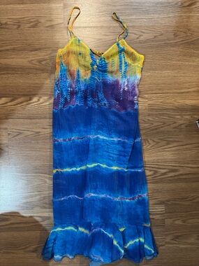 Betsey Johnson Multicolor Pink Label Blue Yellow Orange Dress